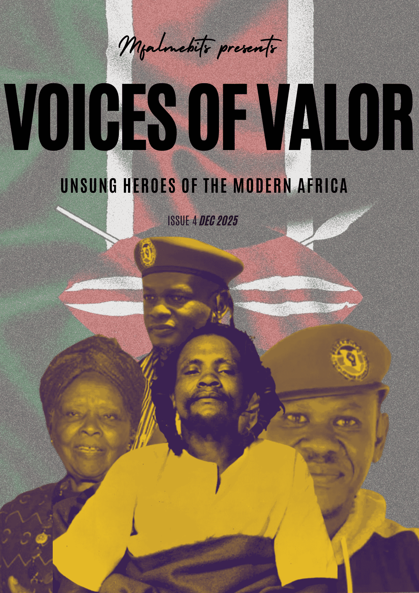 Cover of Voices of Valor Issue 004 highlighting themes of African cultural reclamation, storytelling